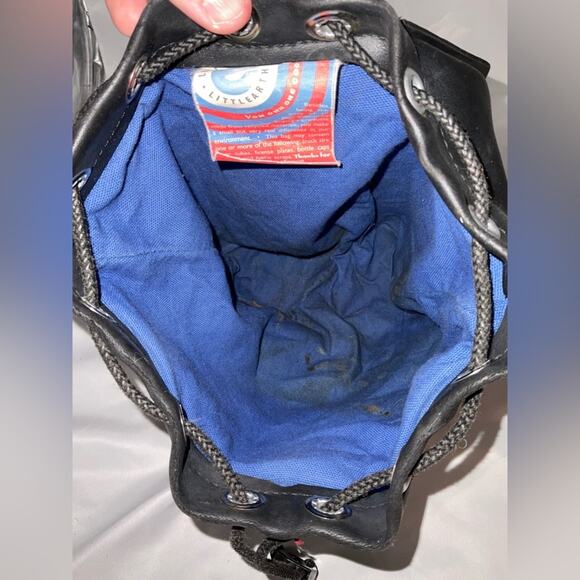 RARE LITTLEARTH 1990S RECYCLED TRUCK TIRE V8 DECAL BACKPACK PURSE BAG - Picture 15 of 16